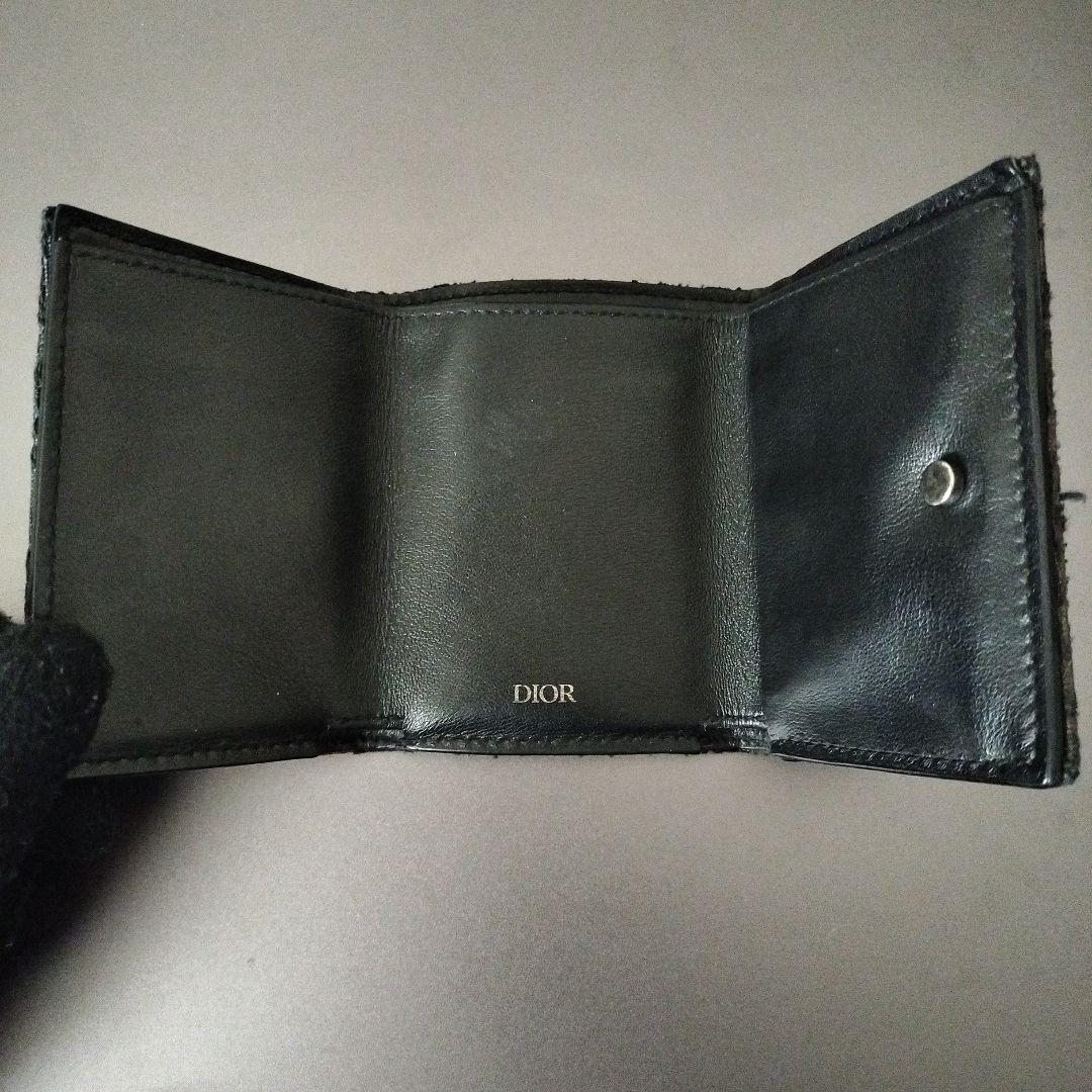 Dior 三つ折り財布 ブラック