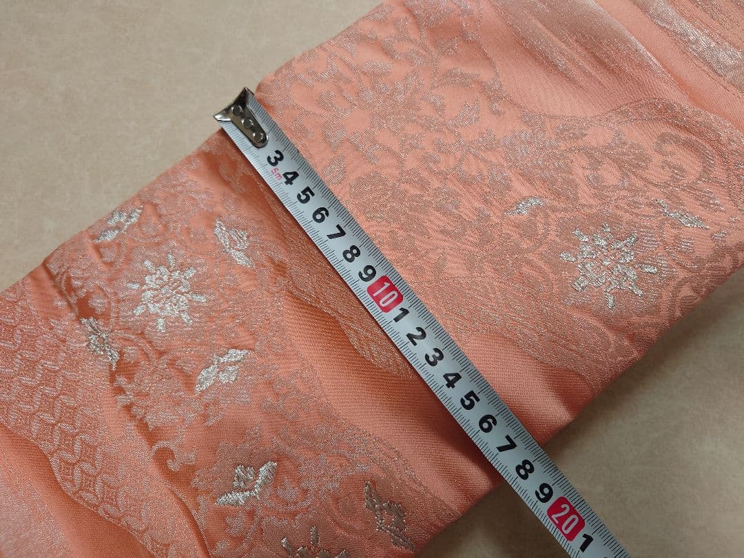 正絹　七五三　ハーフ成人式　ジュニア帯　大人用袋帯からの作り帯　1点物　ピンク