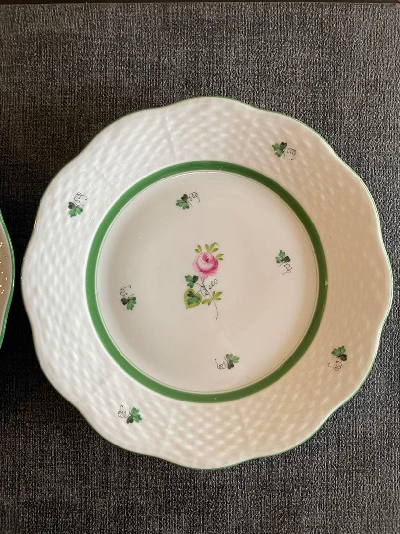 HEREND ヘレンド ウィーンの薔薇 プレート2枚セット