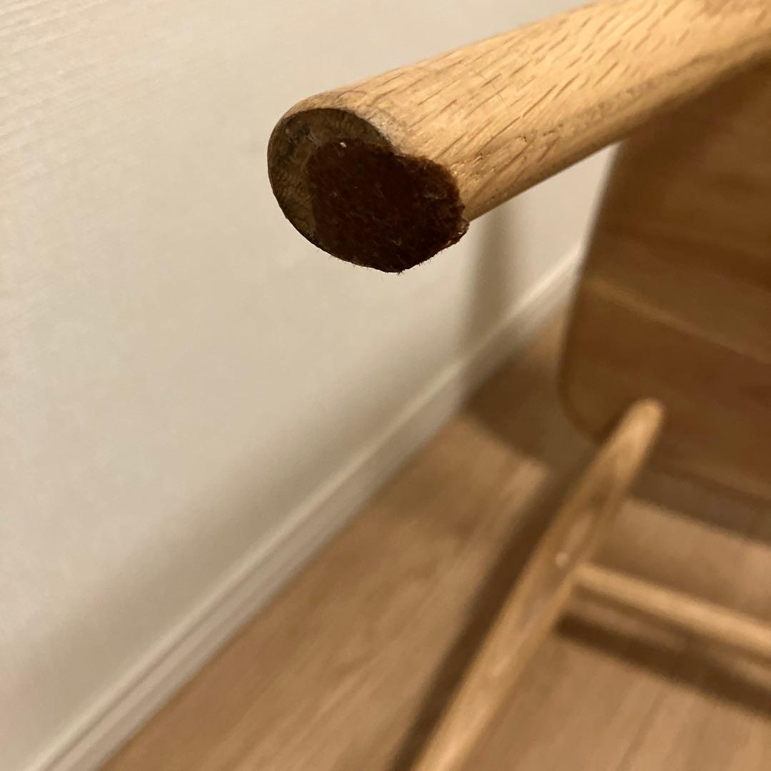 無印良品 オーク材 アームチェア 丸脚 天然木 木製 椅子