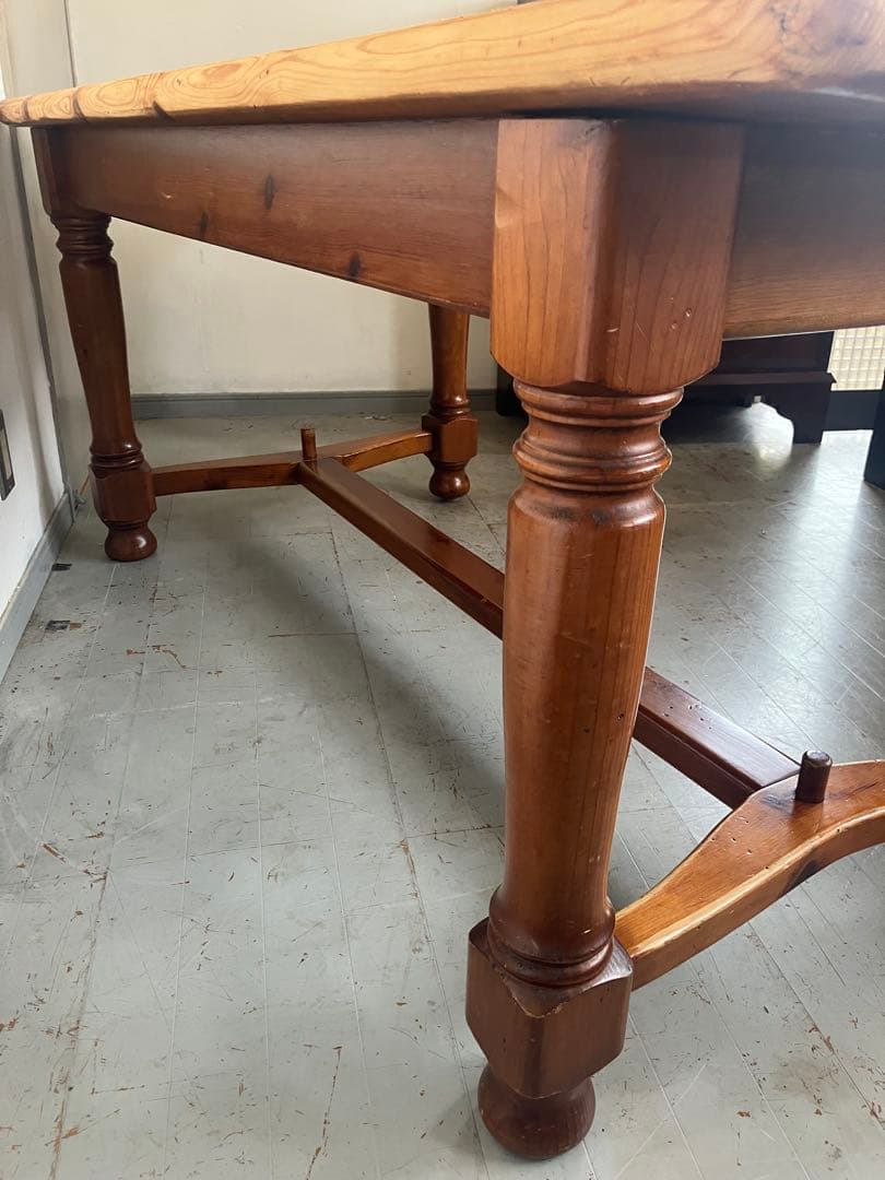 オールドパイン無垢材　イギリスアンティークダイニングテーブル　ヴィクトリアン