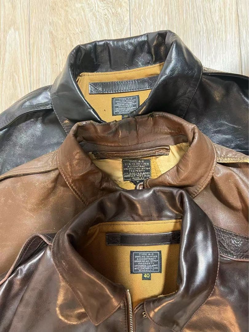 在庫処分　赤リブ　A−2 フライトジャケット　牛革 レザージャケット3XL（46