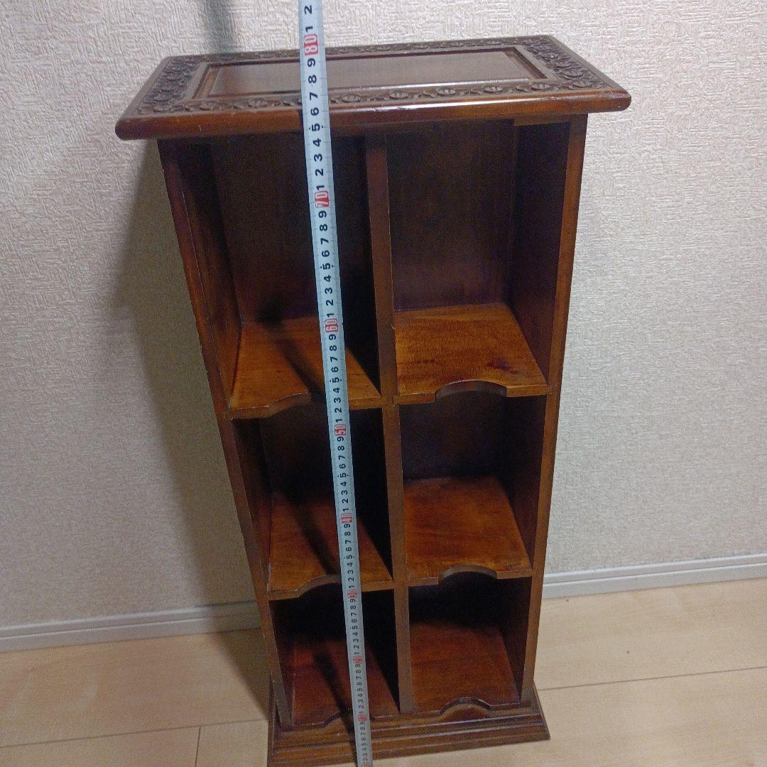 希少レア　アンティーク　木製 彫刻入り　ラック