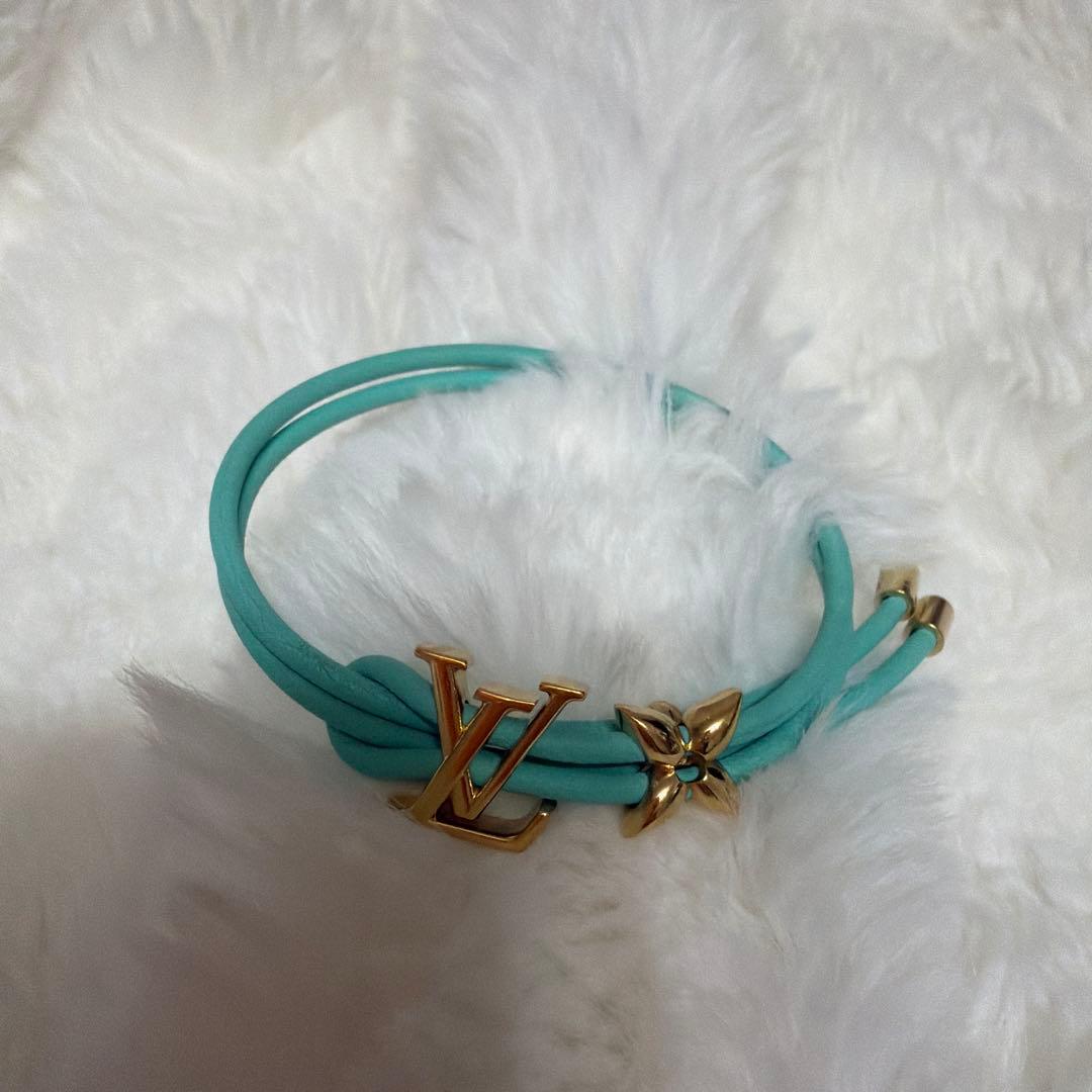◇ルイヴィトン◇M0973Z ブレスレット LVブルーム ゴールド ブルー 水色