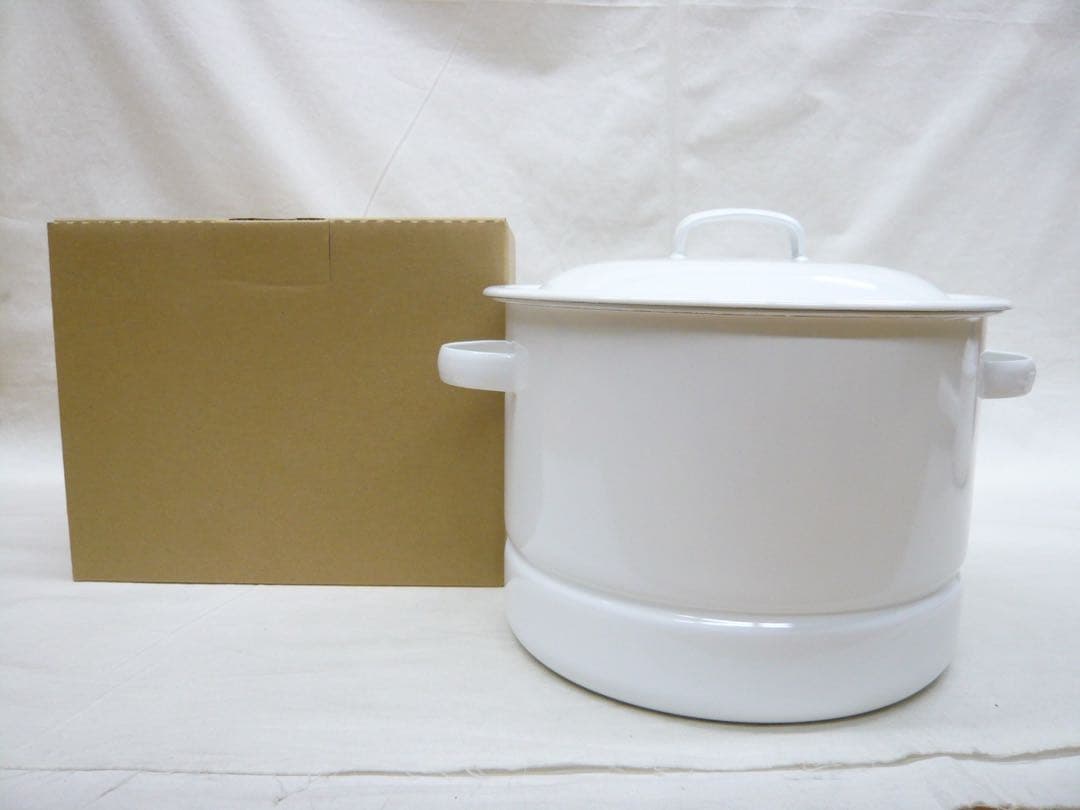 『にちにち道具』蒸し鍋21cm 5.0L 日本製 ガス・IH対応 野田琺瑯