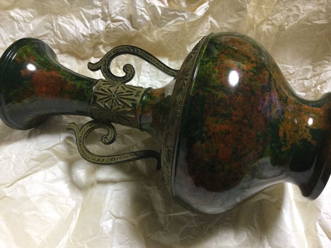 純銅製　花瓶　作者・製作元不明
