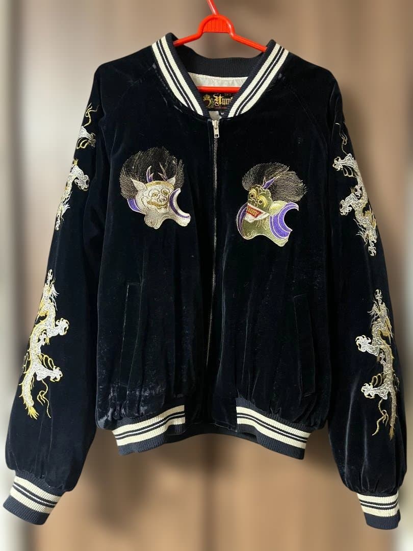 Humber 別珍　風神雷神 スカジャン M　ヴィンテージ