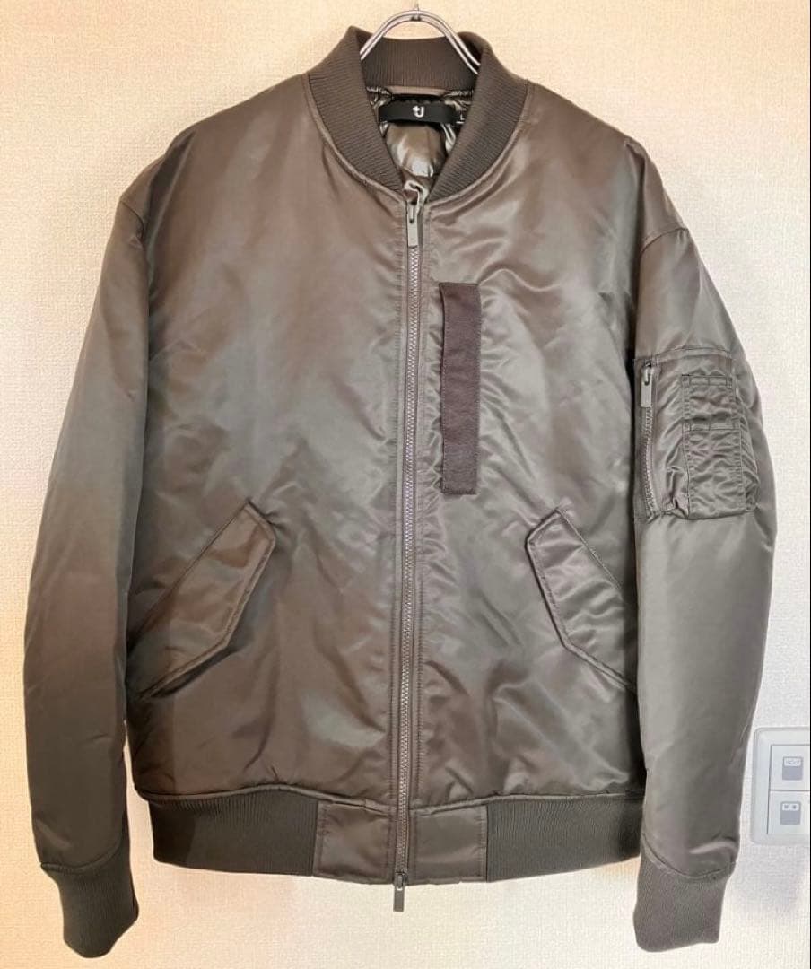 26年復刻品 UNIQLO+J ハイブリッドダウンオーバーサイズMA1 グレーL