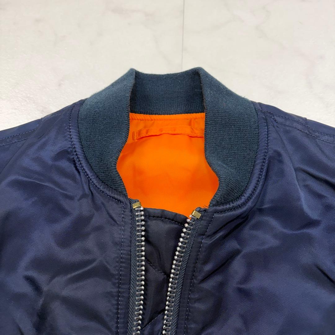 アルファ　MA-1 フライトジャケット　ミリタリー　紺色　XSボンバージャケット