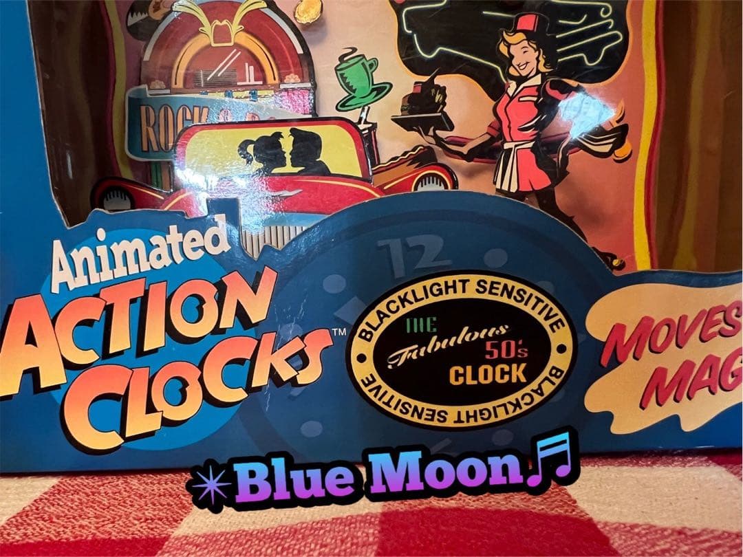 50‘s style clock♫壁掛け時計✴︎未使用品