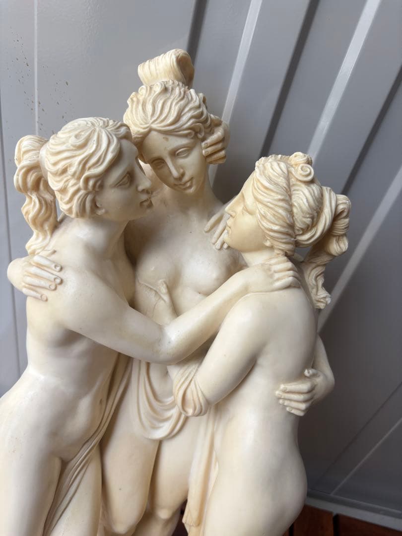 【A SANTNI】ギリシャ神話 三美神像 裸婦像 西洋彫刻 ITALY