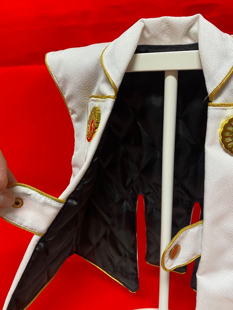 徳川家康　五月人形　兜飾り　白陣羽織付き兜平飾り　龍虎柄