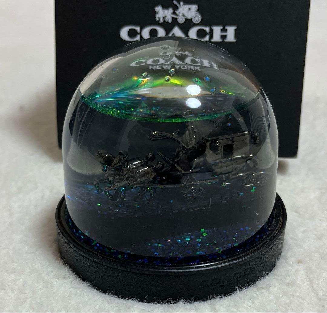 【非売品】COACH　コーチ　スノードーム　箱あり　ノベルティ　馬車