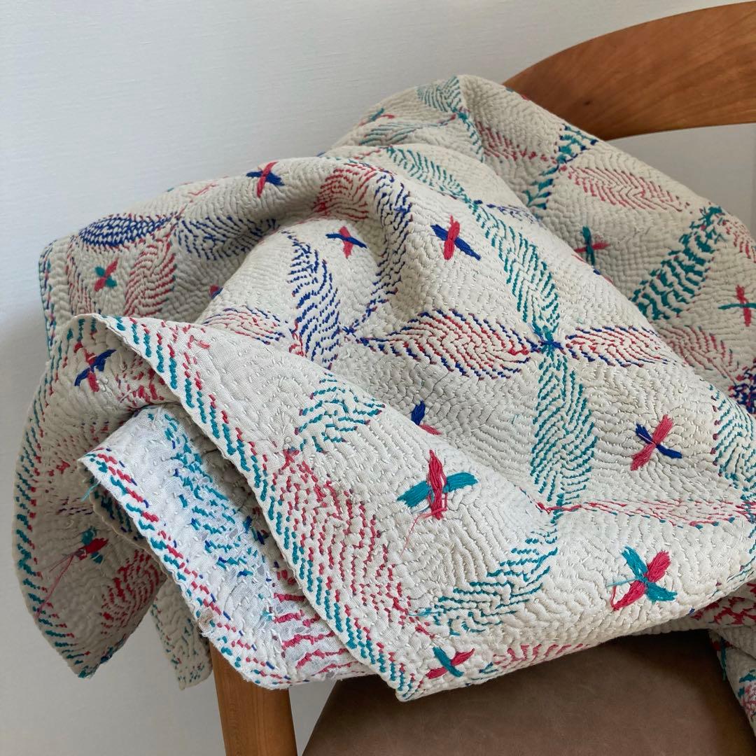 ⌘ kantha quilt ⌘ アンティーク　ヴィンテージ　カンタキルト
