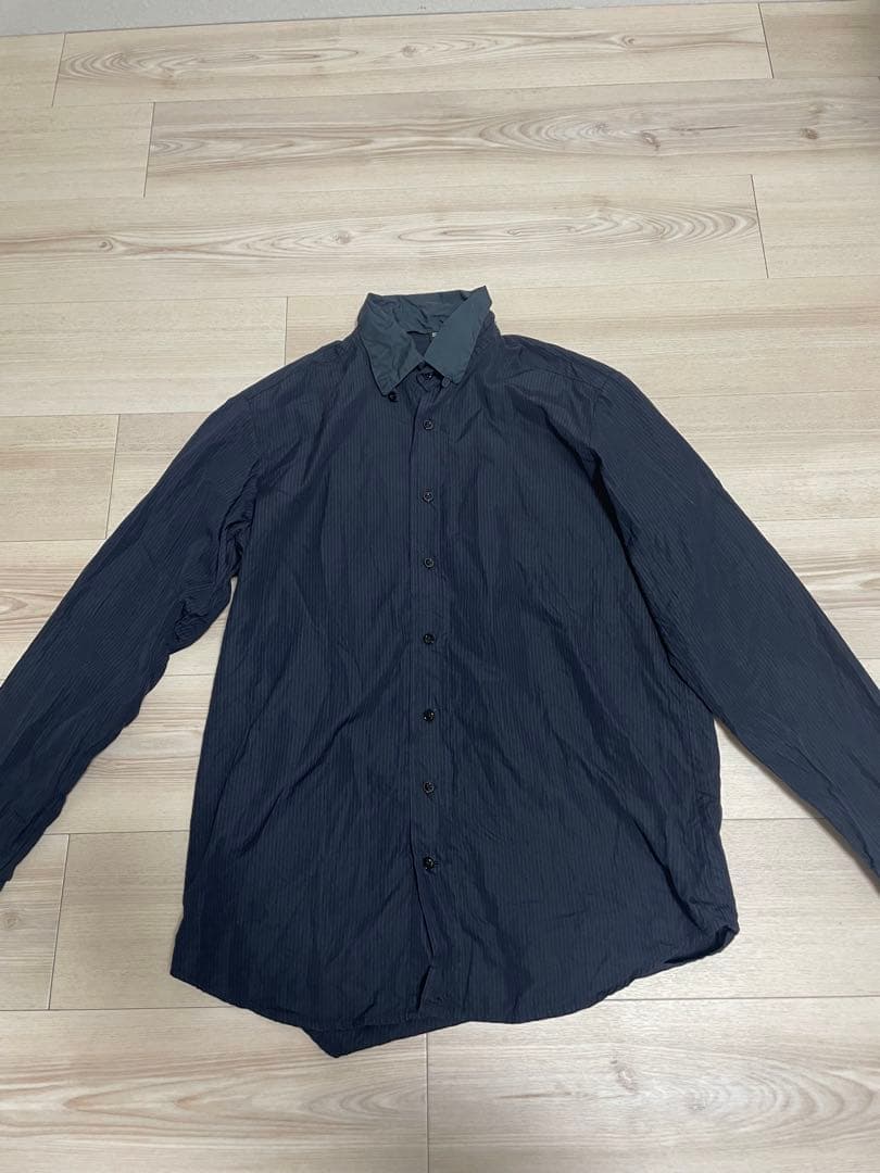 GEOFFREY B. SMALL ストライプシャツ　ブラック