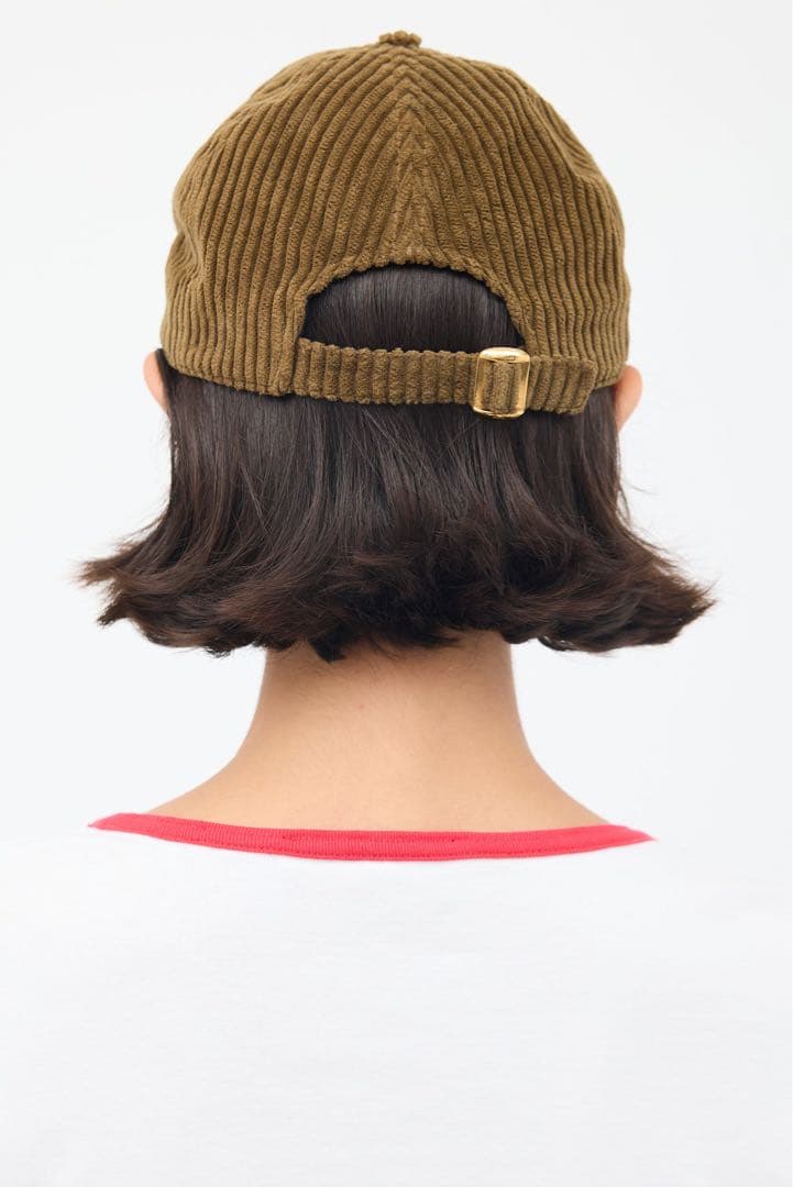 CELINE セリーヌ トリオンフ ベースボールキャップ コーデュロイ ブラウン