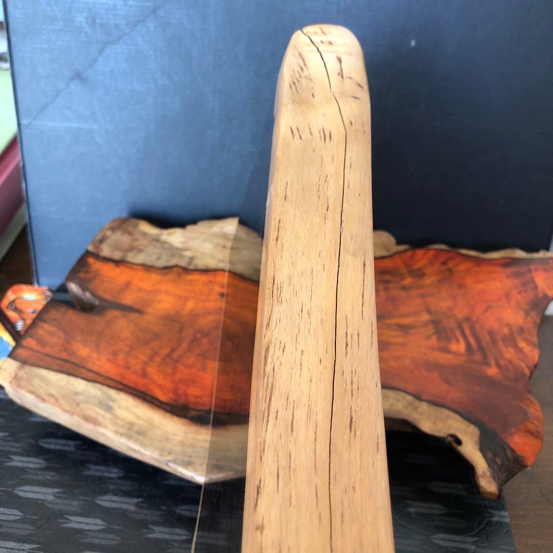 天然木　紫光檀　茶台　　花台　1.3kgインド産