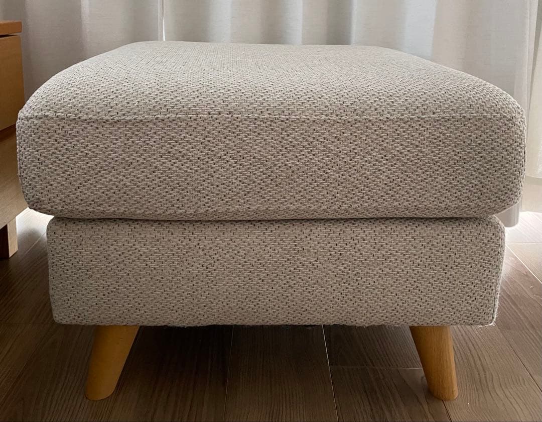 オットマン　ライトグレー オットマン スクエア