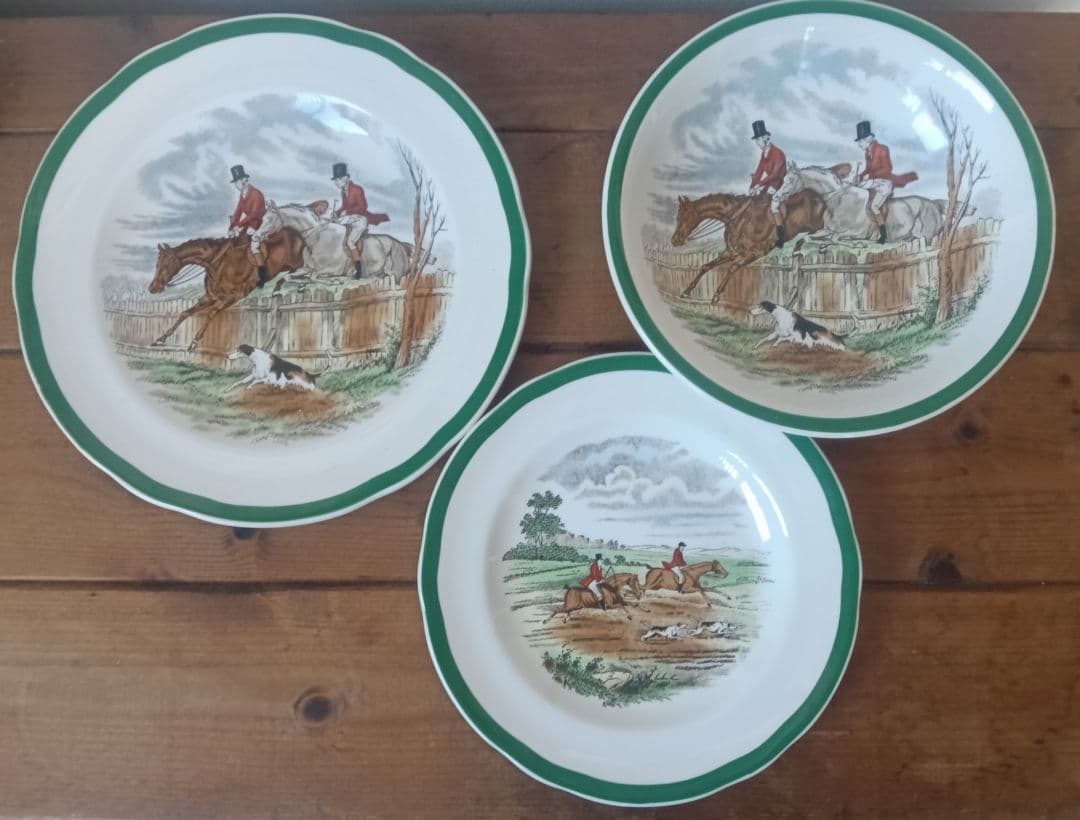 SPODE スポードTHE HUNTハンティング乗馬お皿セット英国製