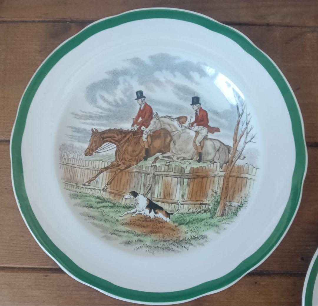 SPODE スポードTHE HUNTハンティング乗馬お皿セット英国製