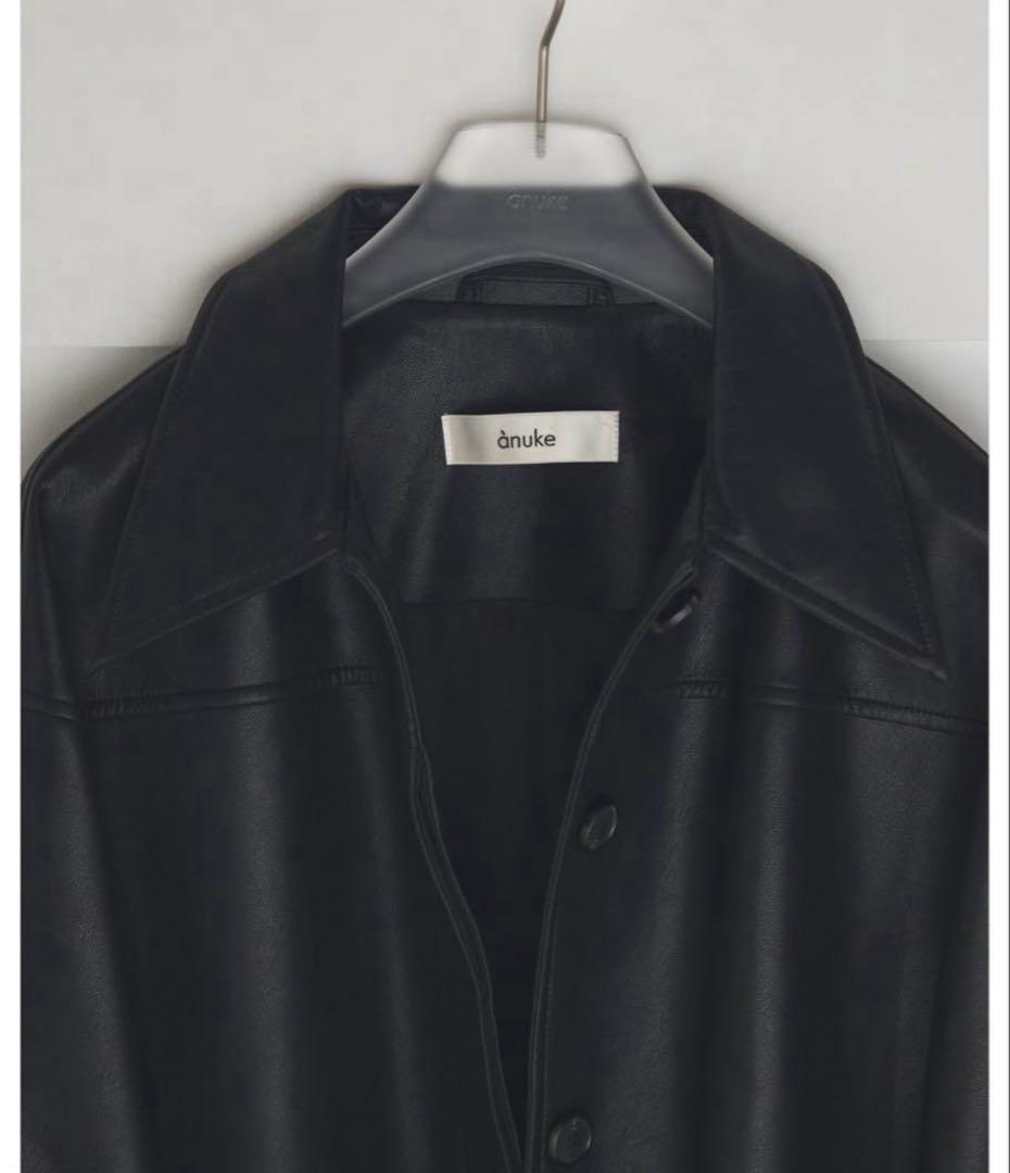 新品未使用 anuke Ecoleather Over Jacketブラック36