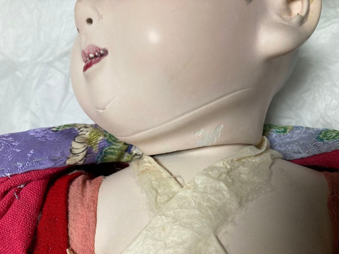 明治期　抱き人形　日本人形　市松人形　42㎝