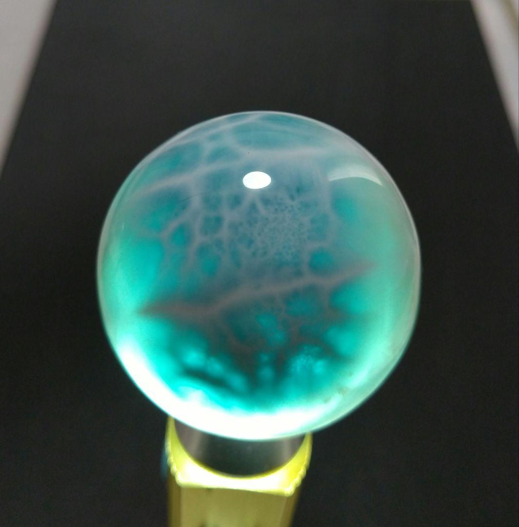 【良質,希少】ラリマー スフィア　４２㎜　置物　丸玉　美品　天然