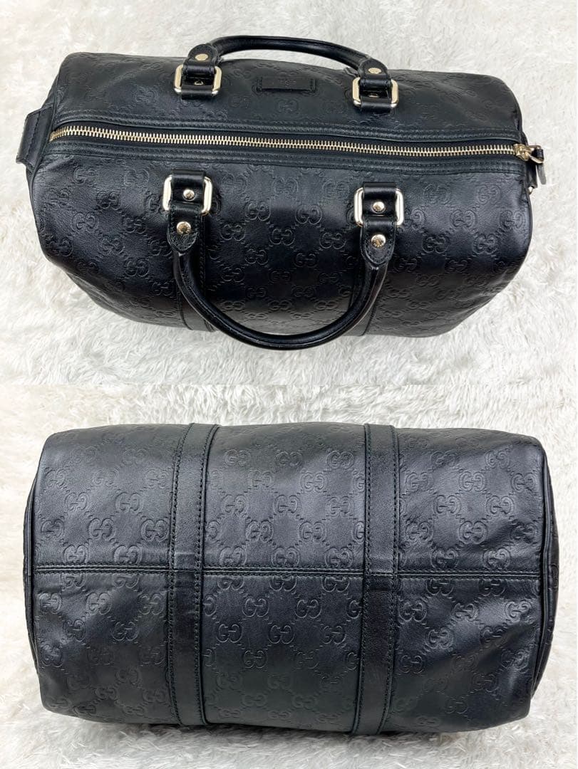 【美品】GUCCI グッチシマ ボストンバッグ ブラック 付属品完備