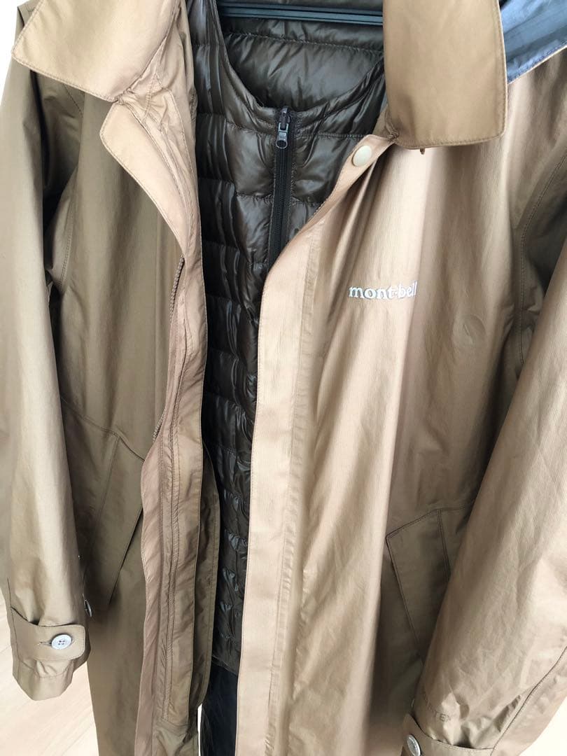 モンベル 3in1トラベルダウンコート Sサイズ キャメル　1101522