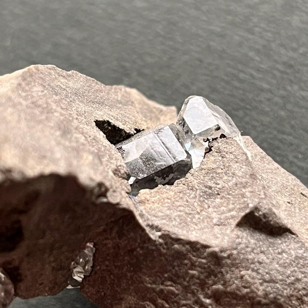 天然石　原石　ハーキマーダイヤモンド　母岩付き　142g パワーストーン