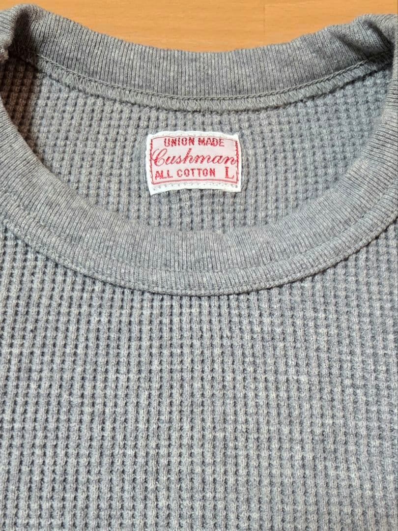 クッシュマン Cushman ワッフル Lサイズ グレー スウェット