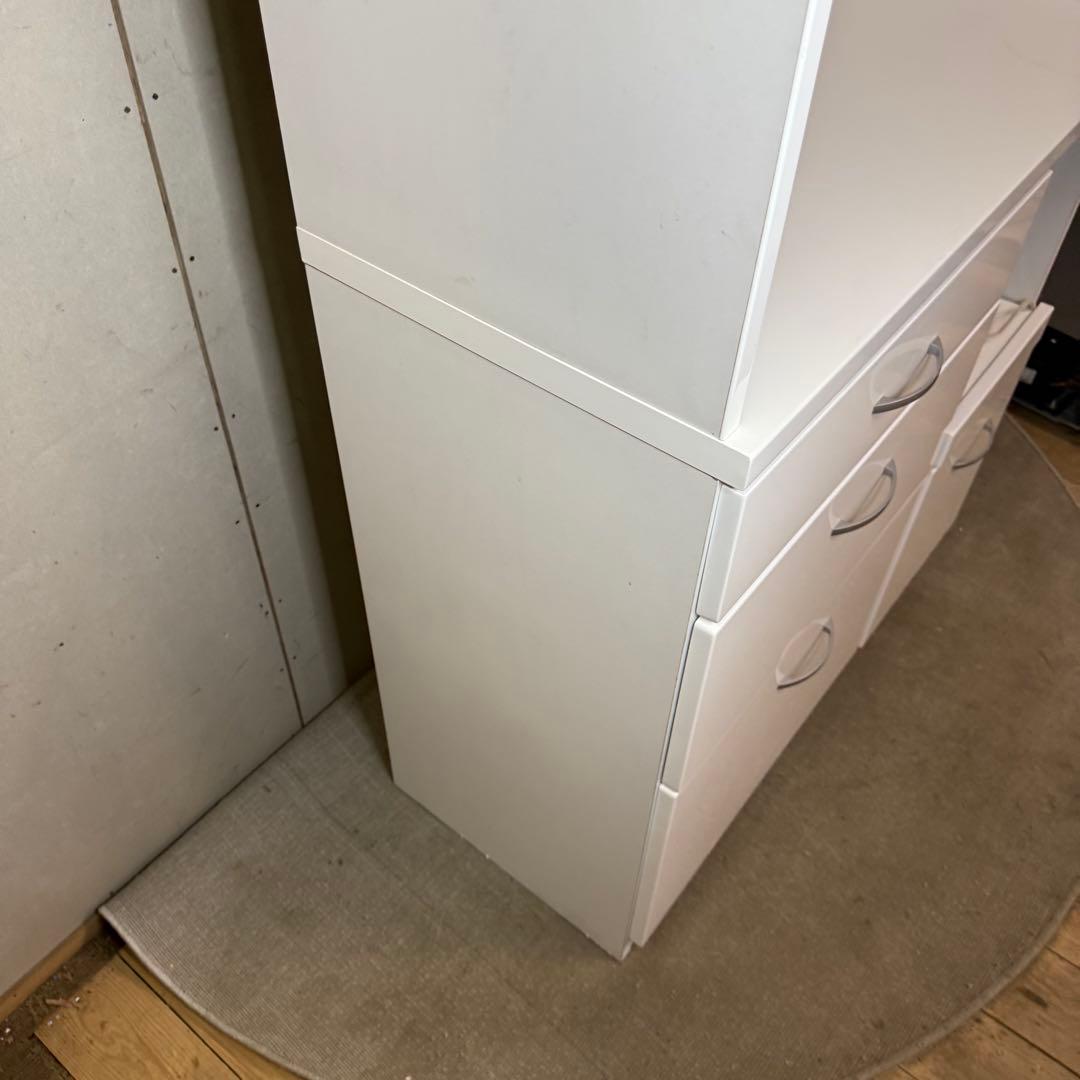 【850】ホワイトキッチン収納キャビネット