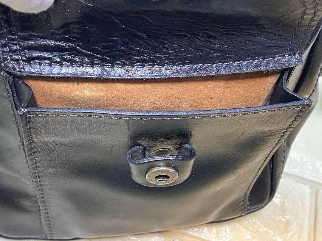 ポーター トスカーナ ショルダーバッグ 廃盤 レザー 本革 黒 吉田カバン 男女