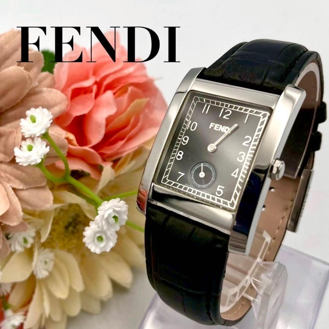 490 新品ベルト フェンディ 7000G 腕時計 スクエア オロロジ スモセコ