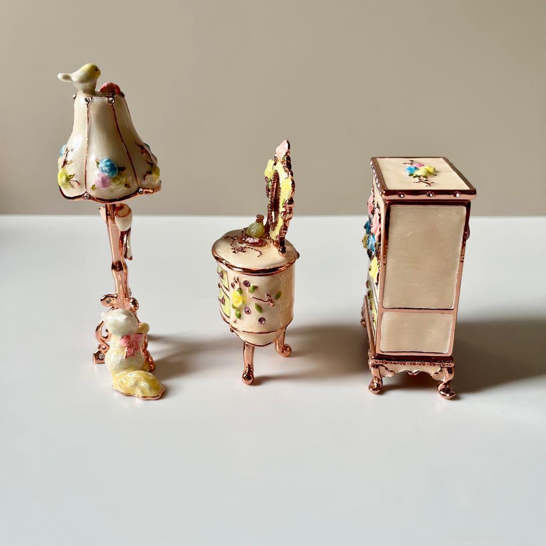 Piearth ピィアース ジュエリーボックス 小物入れ 家具 ロココ調 6点