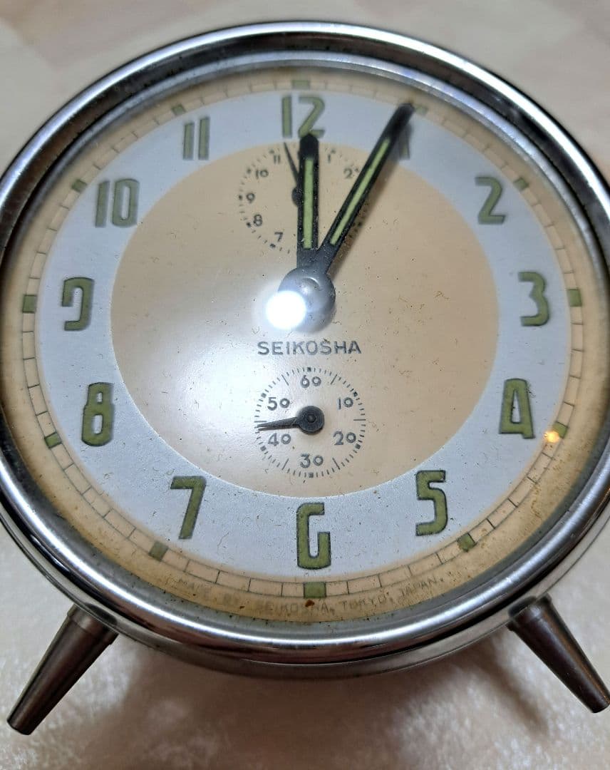 C*u様 精工舎 夜光式　SEIKO ゼンマイ式 目覚まし時計 アンティーク ビ