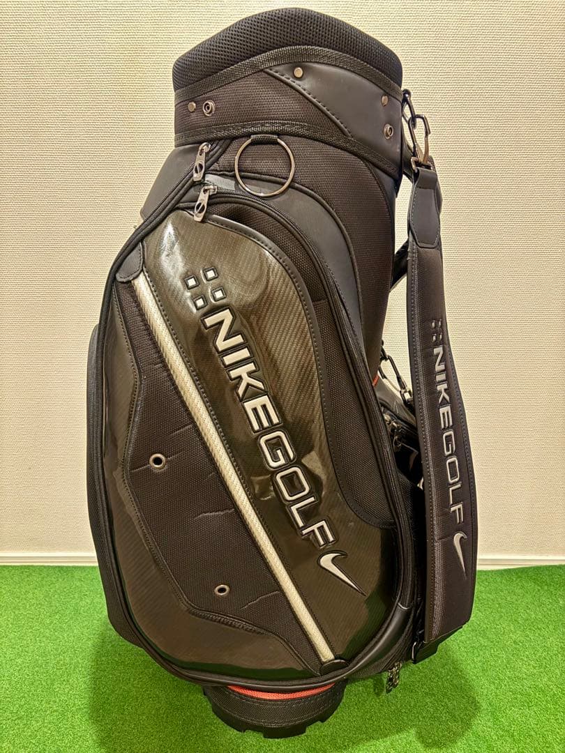 【希少】ナイキ ゴルフ キャディバッグ カート型 ブラック シルバー