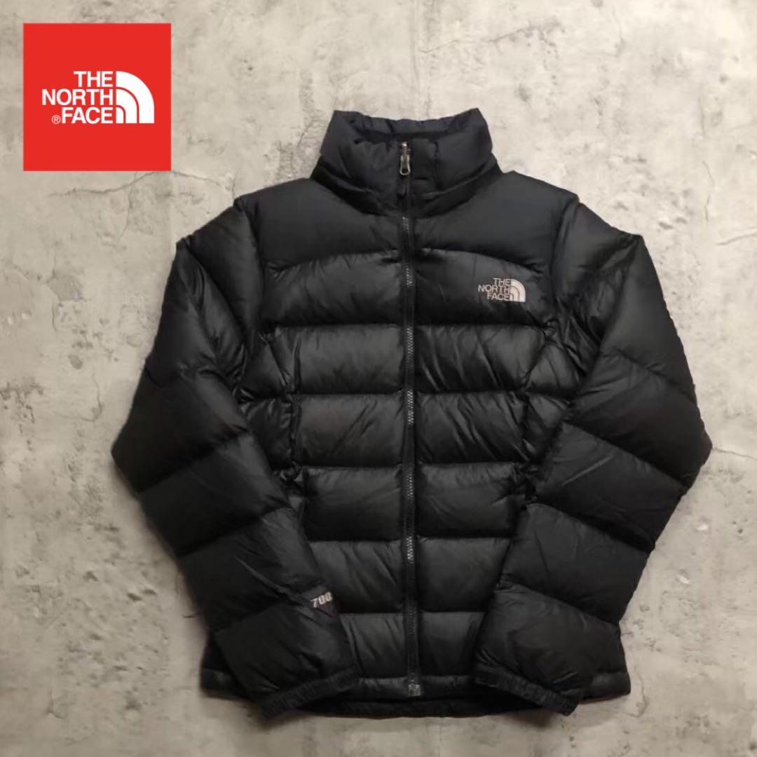 刺繍　700フィル ブラック　レディースM ヌプシ　ザノースフェイス　ダウン