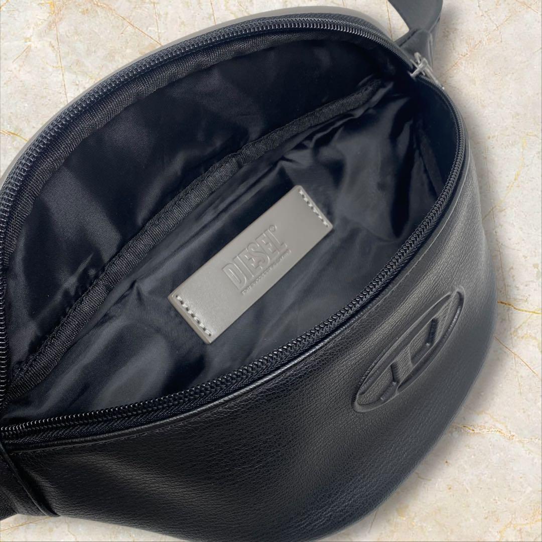 DIESEL ボディバッグ Dロゴエンボス ディーゼル ショルダー ブラック