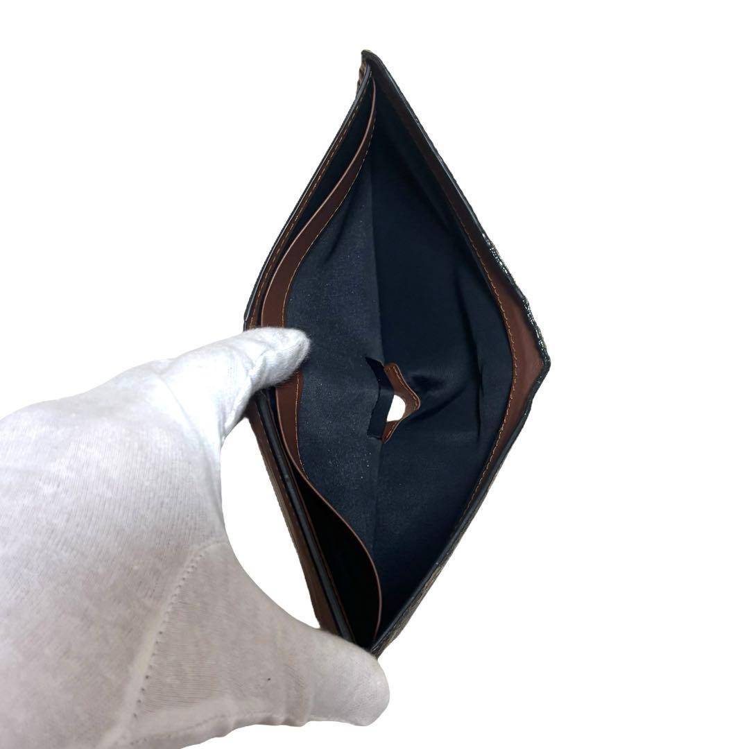 バーバリー　折り財布　フラップ　TB柄　PVC　ブラウン　トーマスバーバリー