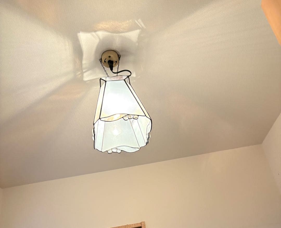 ペンダントライト シンプル　ステンドグラス　手作り　アンティーク　照明器具