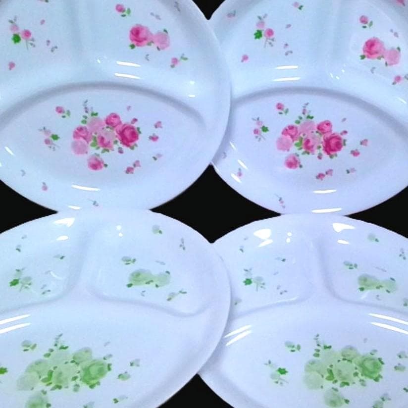 新品 コレール ローズ 薔薇 ランチ皿4枚