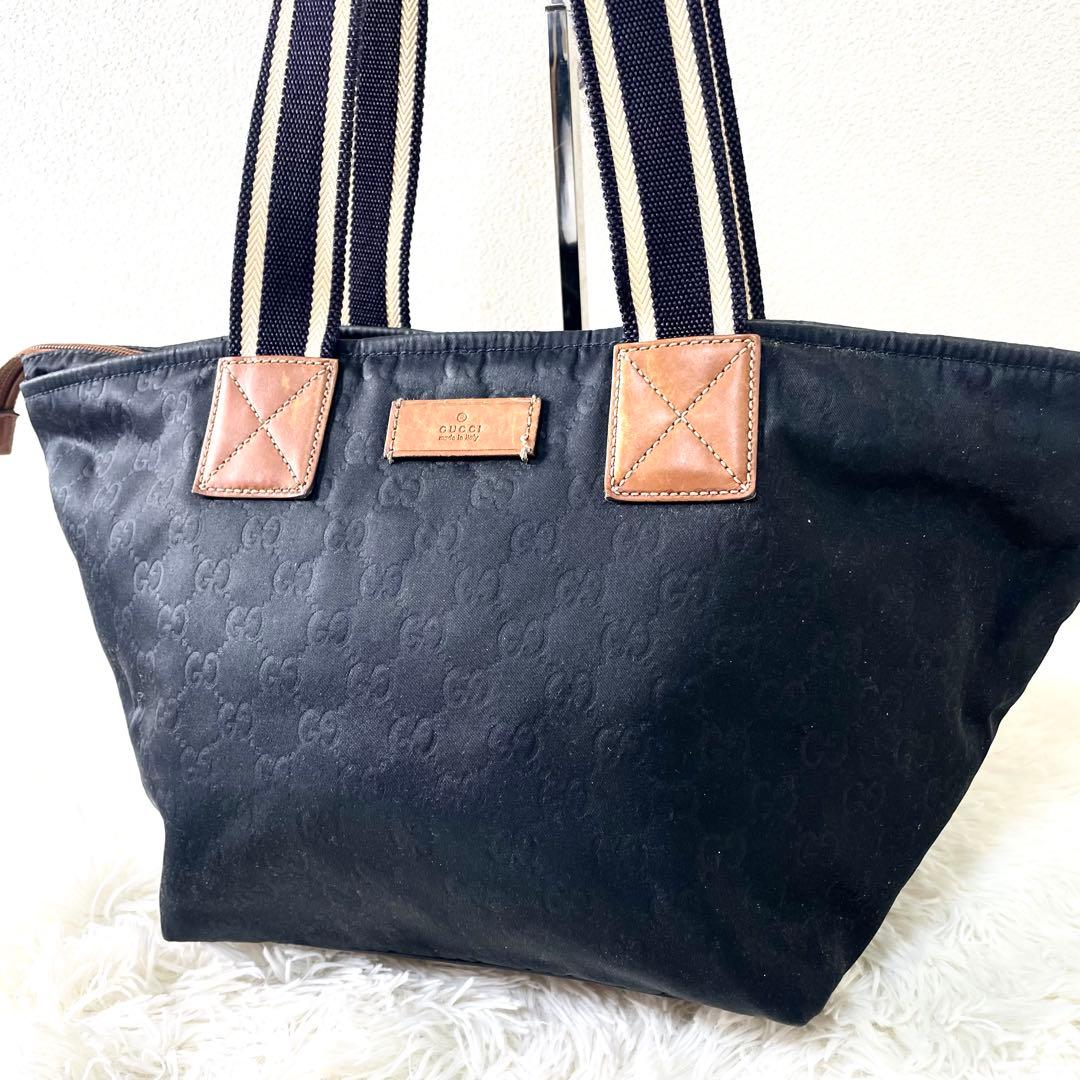 グッチ　GUCCI トートバッグ　ナイロン　レザー　 131230 レディース