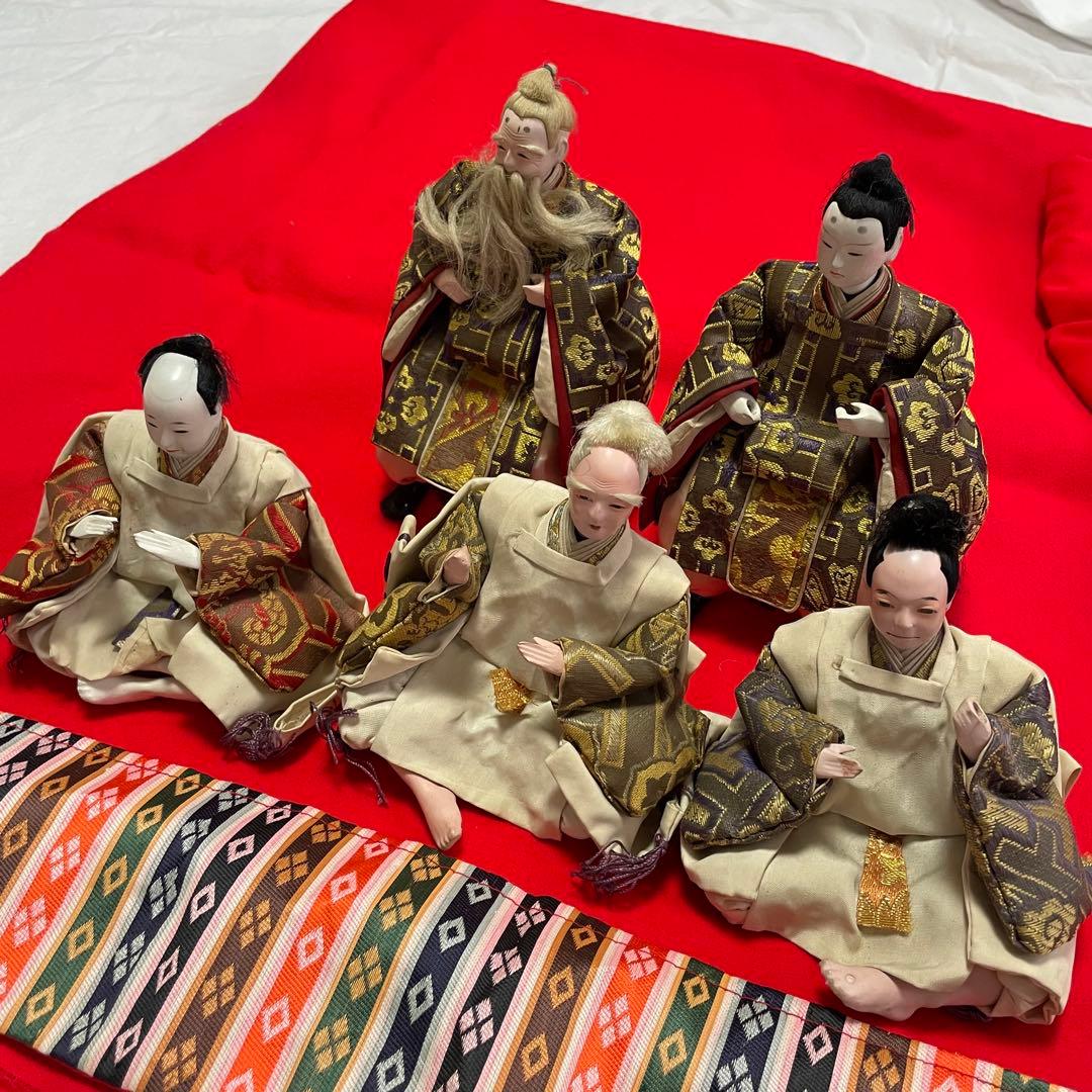 伝統的な人形 5体セット アンティーク レトロ 人形 伝統工芸品 ドール 骨董品