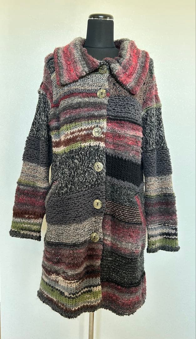 FUGAFUGA マルチカラーニットロングコート