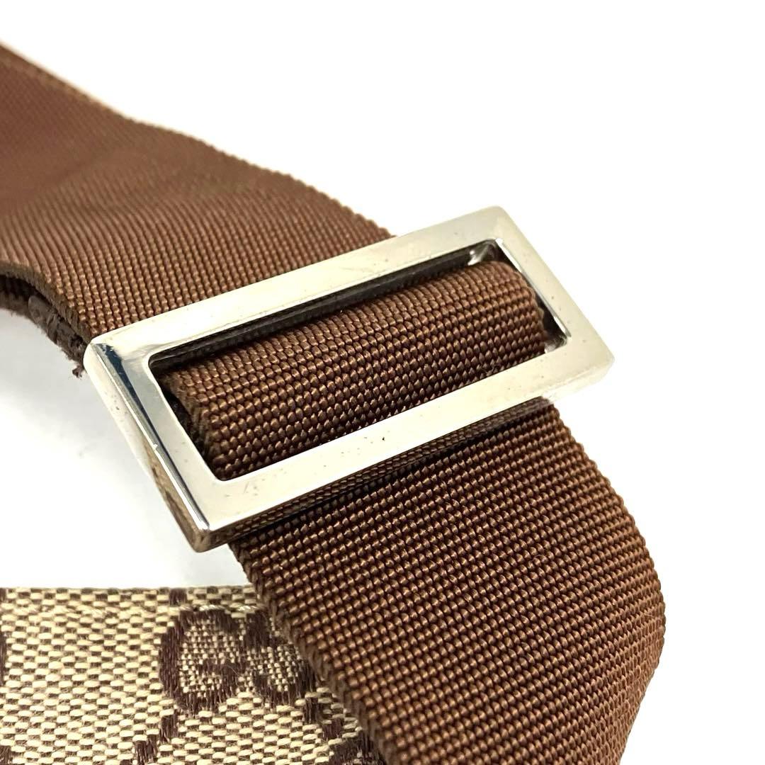 大人気☆GUCCI☆グッチ☆ボディバッグ☆GGキャンバス☆レザー☆ブラウン