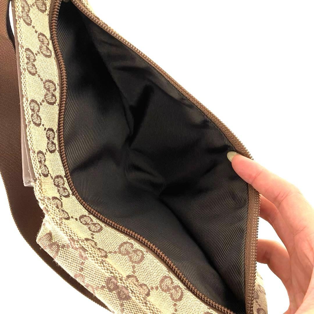 大人気☆GUCCI☆グッチ☆ボディバッグ☆GGキャンバス☆レザー☆ブラウン