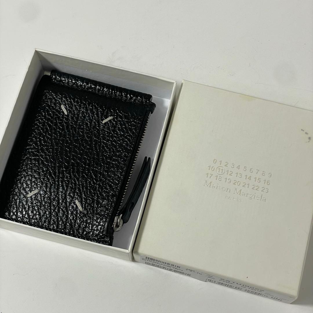 ✨極美✨ メゾンマルジェラ マネークリップ レザー ４ステッチ 黒 国内正規品✨