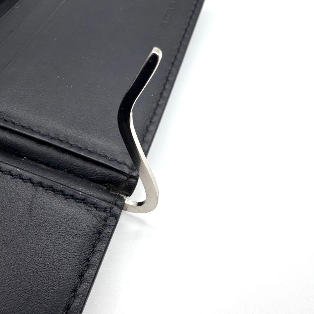 美品✨バーバリー　マネークリップ　シャドーホース　札入れ　折り財布　ブラック