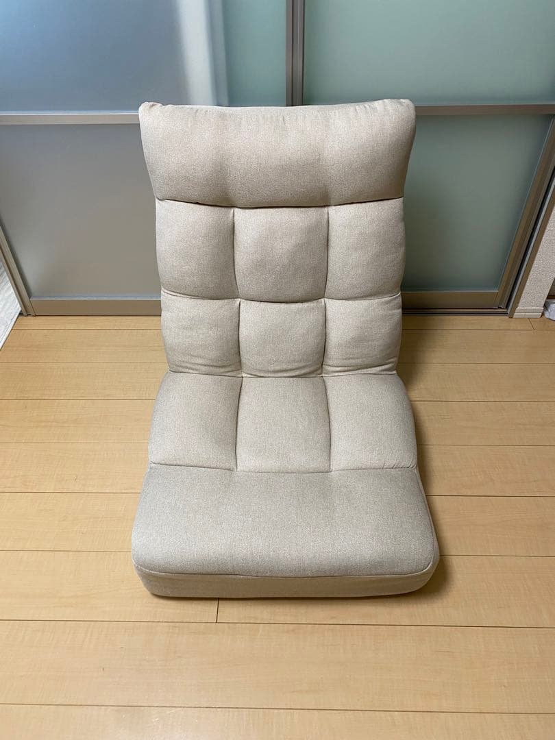【たか】【美品】ニトリ　座椅子　ポケットコイルザイスロダトール ベージュ